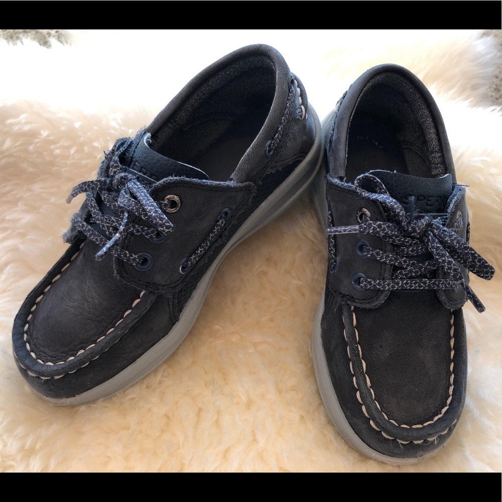 Boys Navy Blue Sperry Loafers - 11W